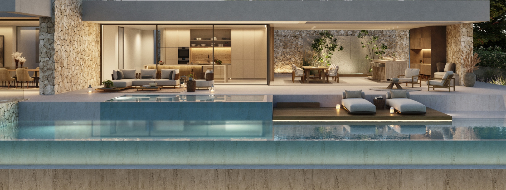 Villa AURA - Zona de piscina y áreas exteriores